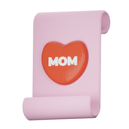 Carta del dia de la madre  3D Icon
