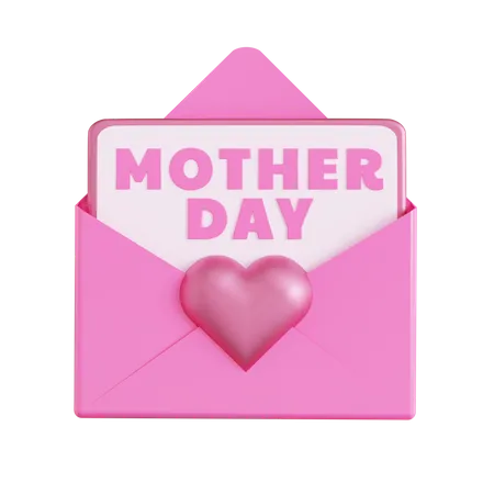 Carta del día de la madre  3D Icon
