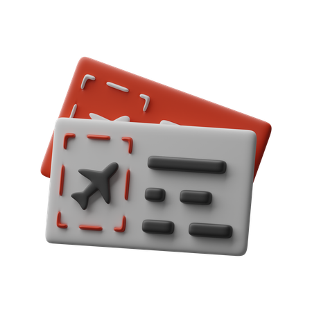 Carta d'imbarco  3D Icon