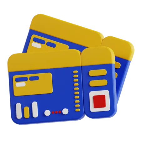 Carta d'imbarco  3D Icon