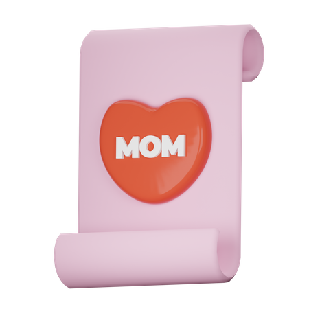 Carta para o dia das mães  3D Icon