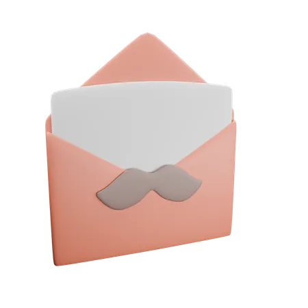 Carta do dia dos pais  3D Icon