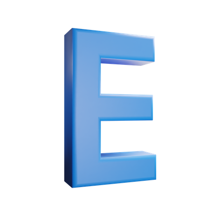 E carta  3D Icon