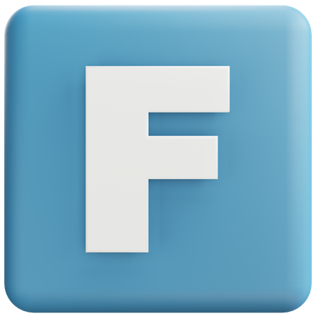 Letra f  3D Icon