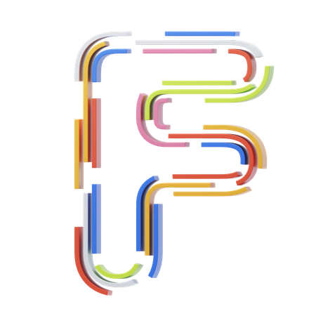 Letra f  3D Icon