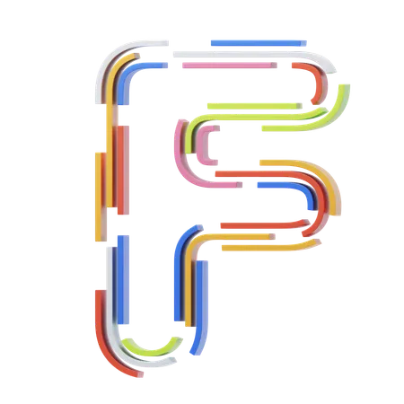 Letra f  3D Icon