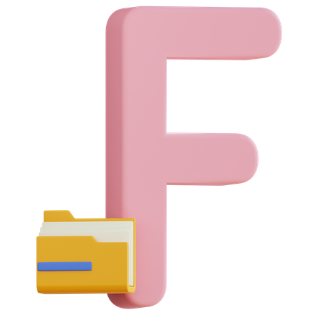 Letra f  3D Icon