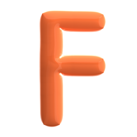 Letra f  3D Icon