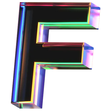 Letra f  3D Icon