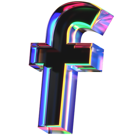 Letra f  3D Icon