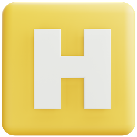 Letra h  3D Icon