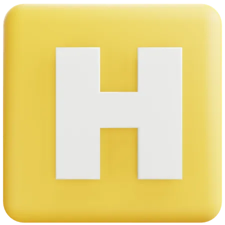 Letra h  3D Icon