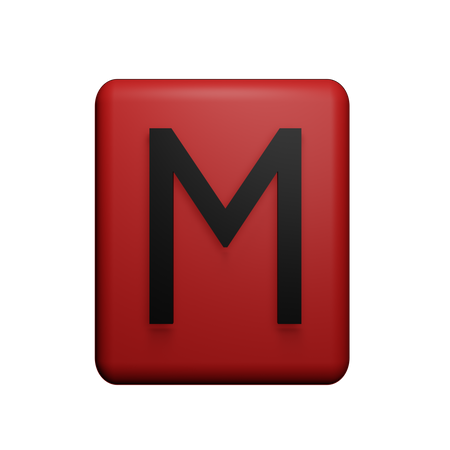 M alfabeto  3D Icon