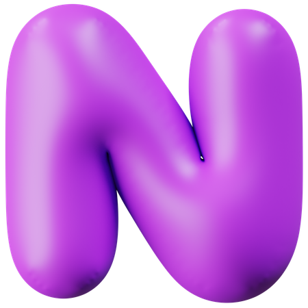 Letra n  3D Icon