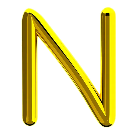 Letra n  3D Icon