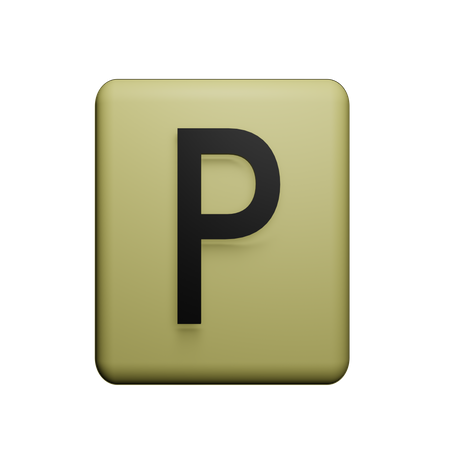 Alfabeto p  3D Icon