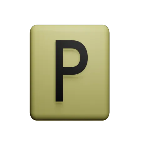 Alfabeto p  3D Icon