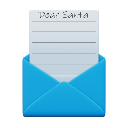 Carta para santa  3D Icon