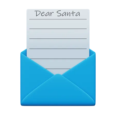 Carta para santa  3D Icon