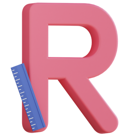 Letra R  3D Icon