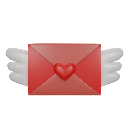 Carta romântica  3D Icon