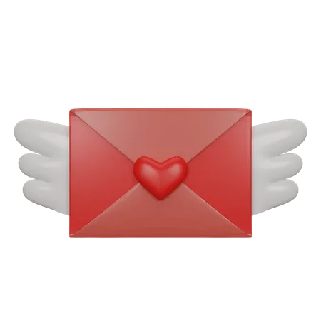 Carta romântica  3D Icon
