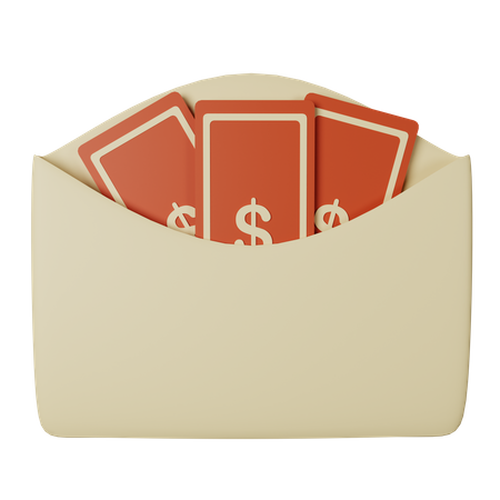 Carta de salario  3D Icon