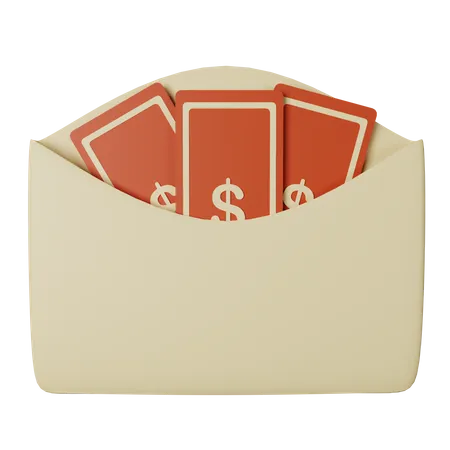 Carta de salario  3D Icon