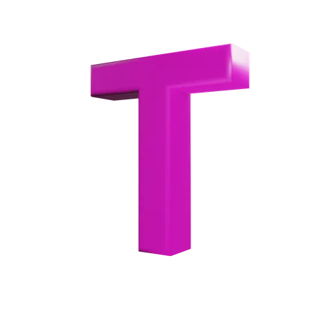 Letra t  3D Icon