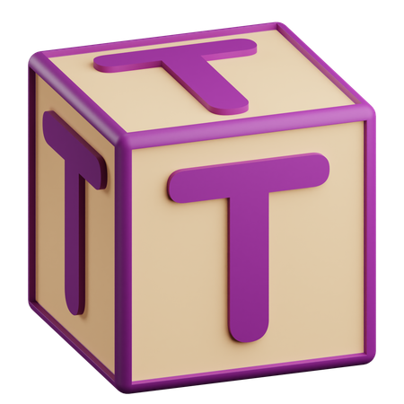 Letra t  3D Icon