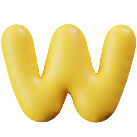 Letra W  3D Icon