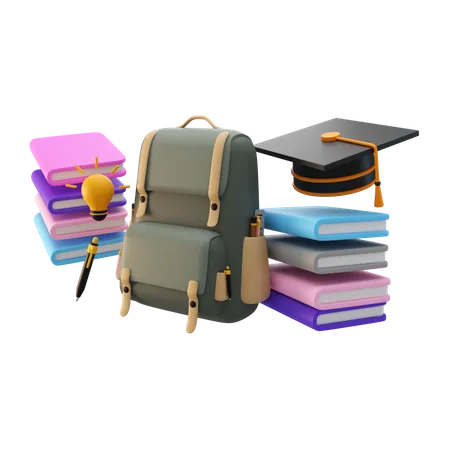 Cartable  3D Illustration