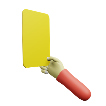 Cartão amarelo  3D Icon