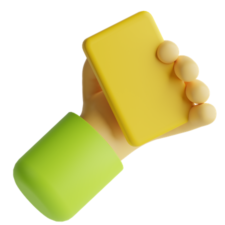Cartão amarelo  3D Icon