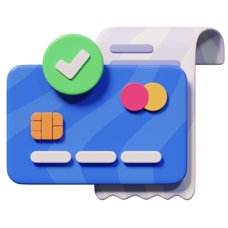 Cartão aprovado 3D Icon