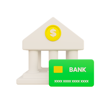 Cartão do banco  3D Icon