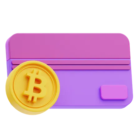 Cartão bitcoin  3D Icon