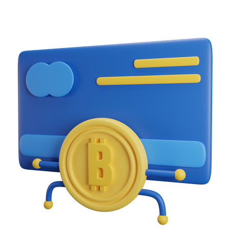 Cartão bitcoin  3D Icon