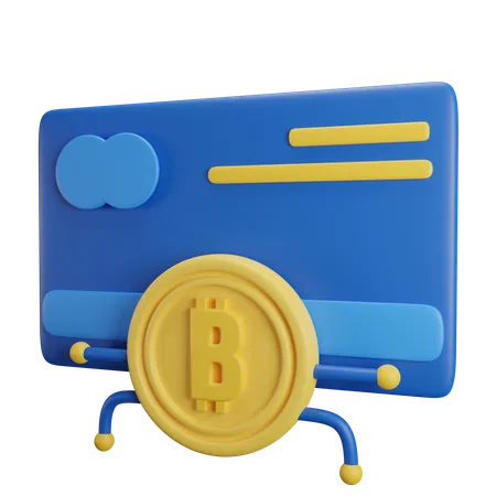 Cartão bitcoin  3D Icon