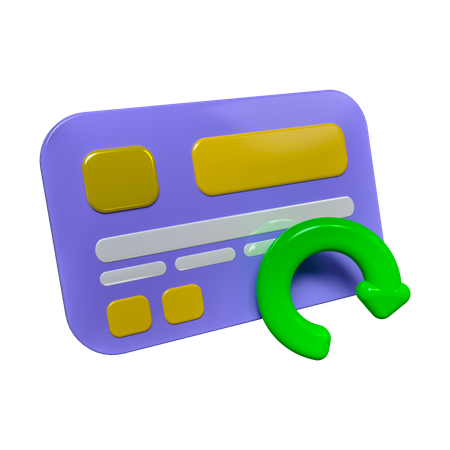 Reembolso de cartão  3D Icon