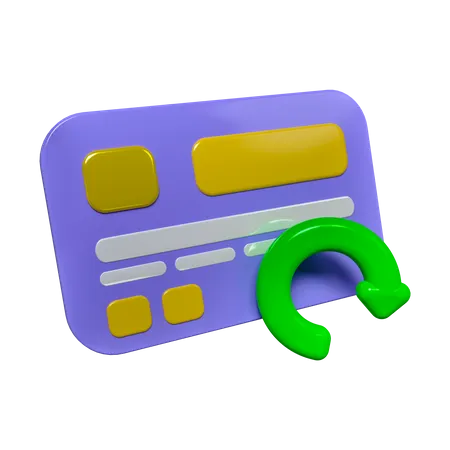 Reembolso de cartão  3D Icon