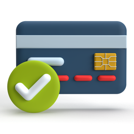 Verificação de cartão  3D Icon