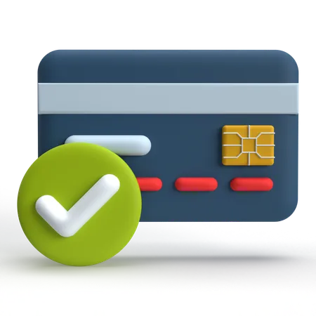 Verificação de cartão  3D Icon