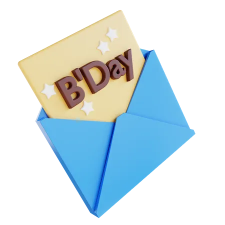 Cartão de convite de aniversário  3D Icon