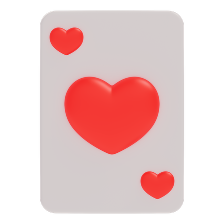Coração de cartão  3D Icon