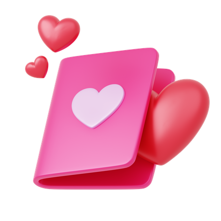 Cartão de amor  3D Icon