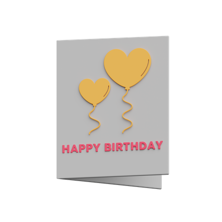 Cartão de aniversário  3D Icon