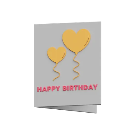 Cartão de aniversário  3D Icon