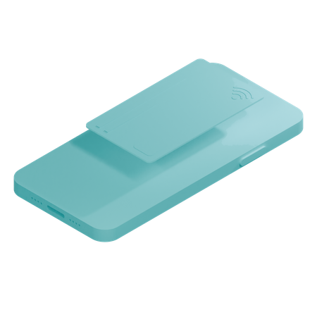 Cartão de Crédito Ciano Completo  3D Icon