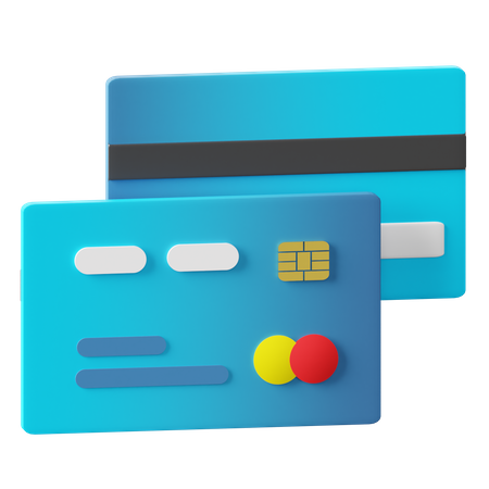 Cartão de crédito dois lados  3D Icon